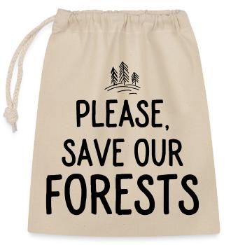 nature conservation - Closable cotton gift bag (25x30cm) - nature - Front