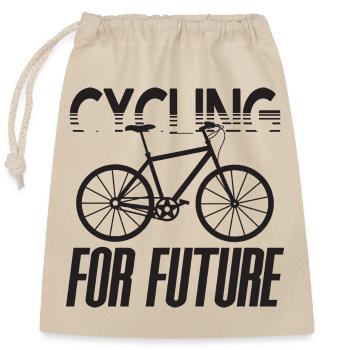 Vélo pour les cyclistes de demain Cadeau sur les changements climatiques - Sac cadeau en coton avec cordon (25 x 30 cm) - nature - Devant