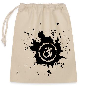Symbole de fauteuil roulant avec éclaboussure de peinture # - Sac cadeau en coton avec cordon (25 x 30 cm) - nature - Devant