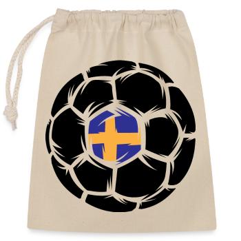 Handballeur Handball Suède Championnat d’Europe Symbole Logo icône - Sac cadeau en coton avec cordon (25 x 30 cm) - nature - Devant