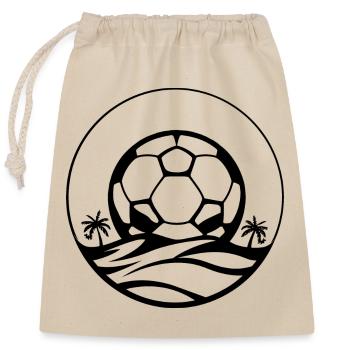 Dessin de football - Sac cadeau en coton avec cordon (25 x 30 cm) - nature - Devant
