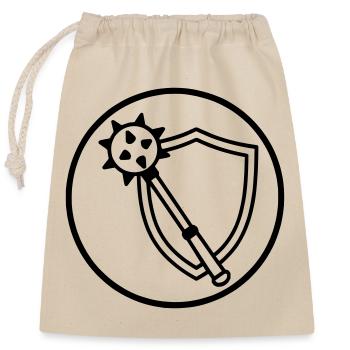 Masse et bouclier - Sac cadeau en coton avec cordon (25 x 30 cm) - nature - Devant
