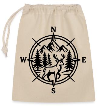 Nature - Closable cotton gift bag (25x30cm) - nature - Front