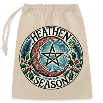 Heathen Season Circle Emblem - Closable cotton gift bag (25x30cm) - nature - Front