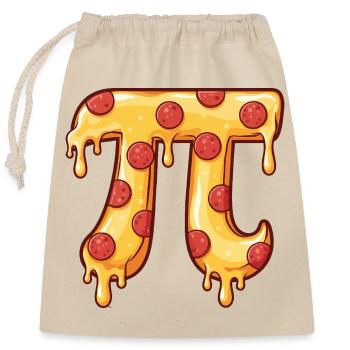 Pizza Pi Funny Food Nerd Math Pun Lover - Closable cotton gift bag (25x30cm) - nature - Front