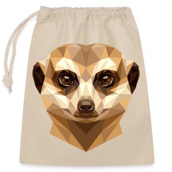 Suricate Suricate Douce Mangouste Suricate - Sac cadeau en coton avec cordon (25 x 30 cm) - nature - Devant