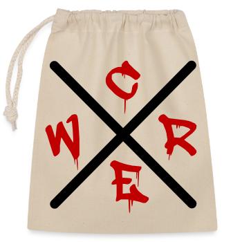 Graffiti GREW - Closable cotton gift bag (25x30cm) - nature - Front