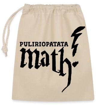 Puliriopatata Math et Tempête - Sac cadeau en coton avec cordon (25 x 30 cm) - nature - Devant