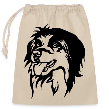 Berger des Pyrénées Kopf - Sac cadeau en coton avec cordon (25 x 30 cm) - nature - Devant
