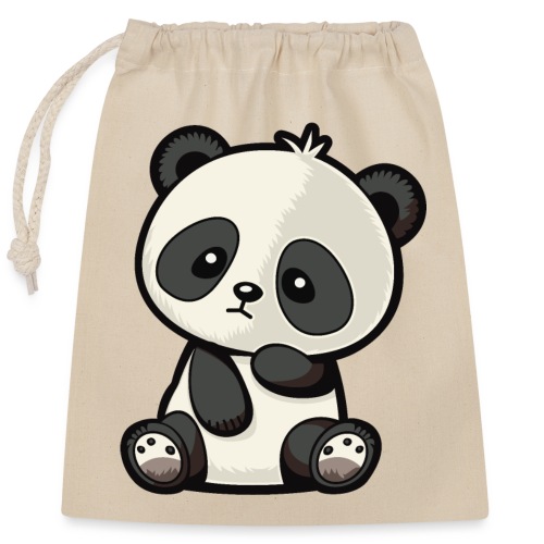 Panda - Verschließbarer Geschenkbeutel aus Baumwolle (25x30cm)