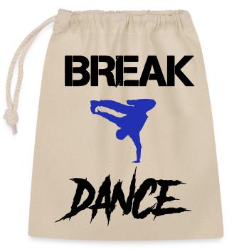 Break Dance - Closable cotton gift bag (25x30cm) - nature - Front