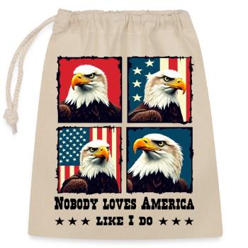 Bald eagle - Closable cotton gift bag (25x30cm) - nature - Front
