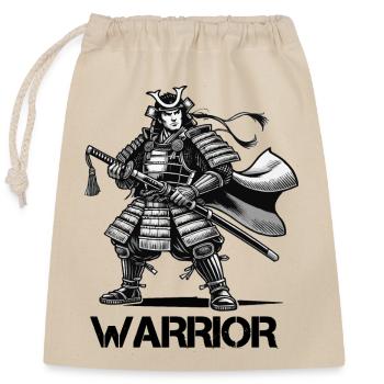 Bande dessinée de samouraï - Sac cadeau en coton avec cordon (25 x 30 cm) - nature - Devant