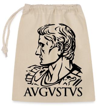 Augustus Römischer Kaiser "AVGVSTVS" Geschichte Tribut - Verschließbarer Geschenkbeutel aus Baumwolle (25x30cm) - Natur - Vorne