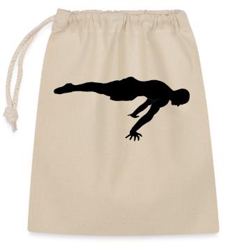 Planche de gymnastique - Sac cadeau en coton avec cordon (25 x 30 cm) - nature - Devant
