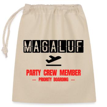 Membre de l’équipage de la fête Magaluf - Sac cadeau en coton avec cordon (25 x 30 cm) - nature - Devant