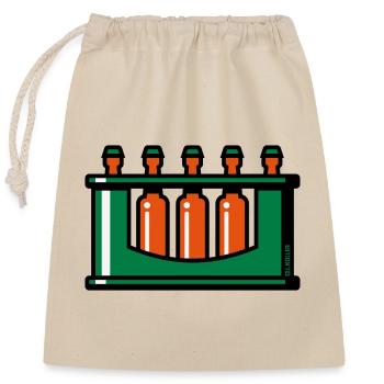 Boîte XGruner - Sac cadeau en coton avec cordon (25 x 30 cm) - nature - Devant