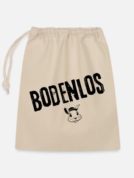 Bodenlos-Mode | Jugendwort - Verschließbarer Geschenkbeutel aus Baumwolle (25x30cm) - Natur