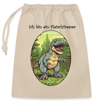 Ich bin ein Fleischfresser - Verschließbarer Geschenkbeutel aus Baumwolle (25x30cm) - Natur - Vorne