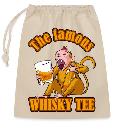 THE FAMOUS WHISKY TEE ! (dessin Graphishirts) - Sac cadeau en coton avec cordon (25 x 30 cm)