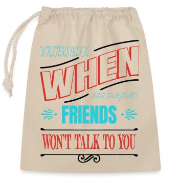 Quote Editor Funny Quote Costume Blogging Books - Closable cotton gift bag (25x30cm) - nature - Front