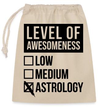 astrologie - Sac cadeau en coton avec cordon (25 x 30 cm) - nature - Devant