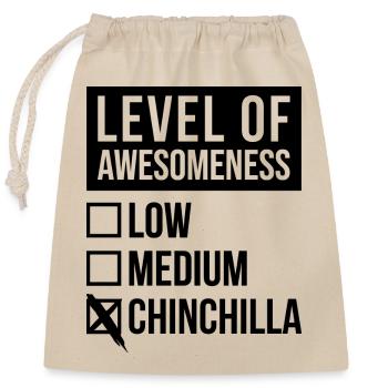 Chinchilla - Closable cotton gift bag (25x30cm) - nature - Front