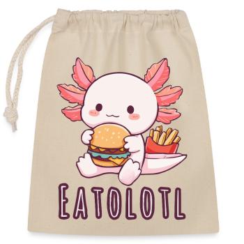 Eatolotl in Action - Closable cotton gift bag (25x30cm) - nature - Front