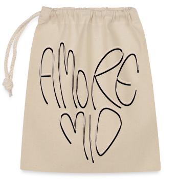 Amore Mio Lettering - Closable cotton gift bag (25x30cm) - nature - Front