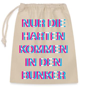 Hardtekk Tekk - Closable cotton gift bag (25x30cm) - nature - Front