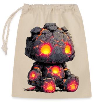Lava Golem Stone Hero Child - Closable cotton gift bag (25x30cm) - nature - Front