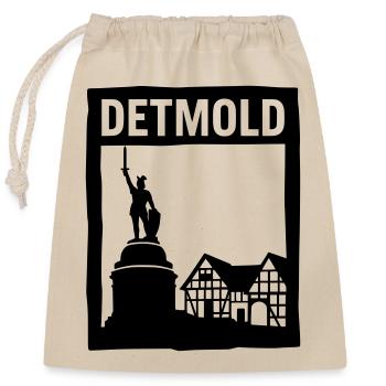 detmold wahrzeichen siilhouette - Verschließbarer Geschenkbeutel aus Baumwolle (25x30cm) - Natur - Vorne