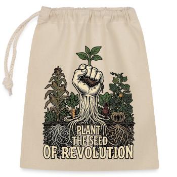 Plantez la Révolution - Sac cadeau en coton avec cordon (25 x 30 cm) - nature - Devant
