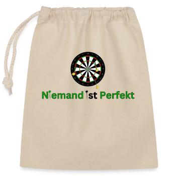 Perfect Imperfect - Dart - Saying - ApriNoeScor - Closable cotton gift bag (25x30cm) - nature - Front