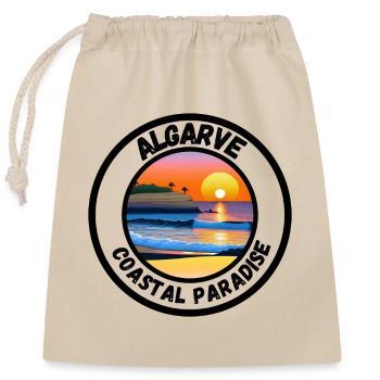 Algarve - Paradis côtier - Sac cadeau en coton avec cordon (25 x 30 cm) - nature - Devant