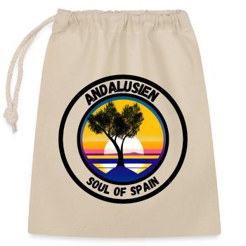 Andalusien - Soul of Spain - Verschließbarer Geschenkbeutel aus Baumwolle (25x30cm) - Natur - Vorne