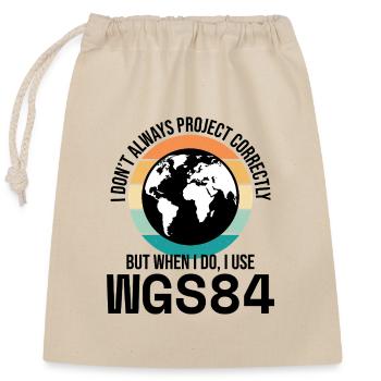 GIS Mapping Geospatial Data Analysis Cartography - Closable cotton gift bag (25x30cm) - nature - Front