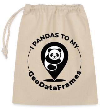 GeoDataFrames Pandas GIS Python Programmierung - Verschließbarer Geschenkbeutel aus Baumwolle (25x30cm) - Natur - Vorne