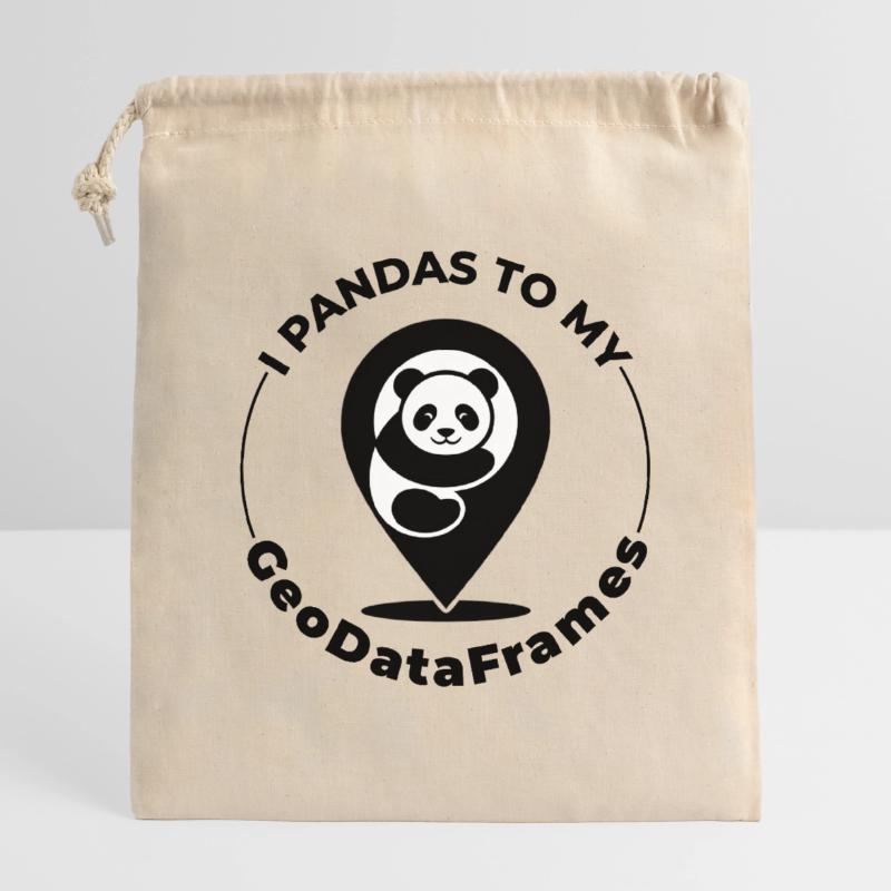 GeoDataFrames Pandas GIS Programmation Python Sac cadeau en coton avec cordon (25 x 30 cm)