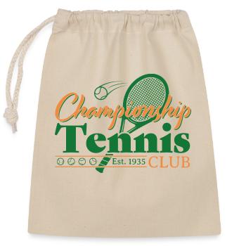 Tennis Club - Verschließbarer Geschenkbeutel aus Baumwolle (25x30cm) - Natur - Vorne