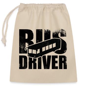 Chauffeur de bus - Sac cadeau en coton avec cordon (25 x 30 cm) - nature - Devant