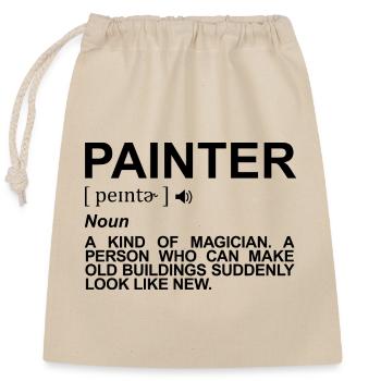 Painter Meaning - Closable cotton gift bag (25x30cm) - nature - Front
