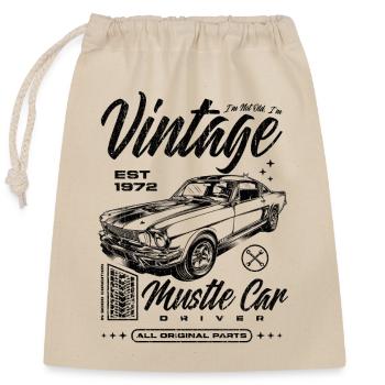Je ne suis pas vieux Je suis Voiture classique Millésime Né(e) En 1972 - Sac cadeau en coton avec cordon (25 x 30 cm) - nature - Devant