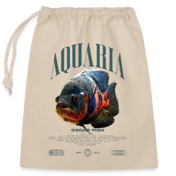 Oscar Fish Water Change Monster Fish - Closable cotton gift bag (25x30cm) - nature - Front