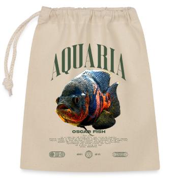 Oscar Fish Water Change Monster Fish - Closable cotton gift bag (25x30cm) - nature - Front