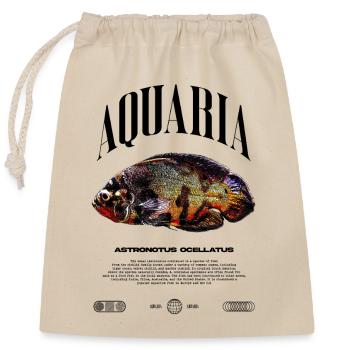 Oscar Fish Keeper Modern Streetwear - Closable cotton gift bag (25x30cm) - nature - Front