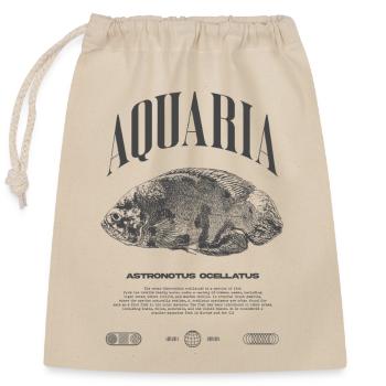 Oscar Fish Keeper Moderne Streetwear - Verschließbarer Geschenkbeutel aus Baumwolle (25x30cm) - Natur - Vorne