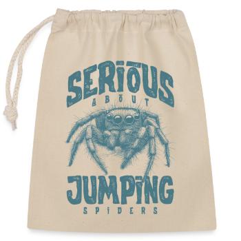 Sérieux au sujet des araignées sauteuses Propriétaire d’une araignée de compagnie - Sac cadeau en coton avec cordon (25 x 30 cm) - nature - Devant