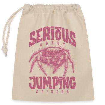 Sérieux au sujet des araignées sauteuses Propriétaire d’une araignée de compagnie - Sac cadeau en coton avec cordon (25 x 30 cm) - nature - Devant