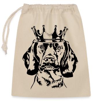 Lévrier bavarois Krone Wilsigns - Sac cadeau en coton avec cordon (25 x 30 cm) - nature - Devant